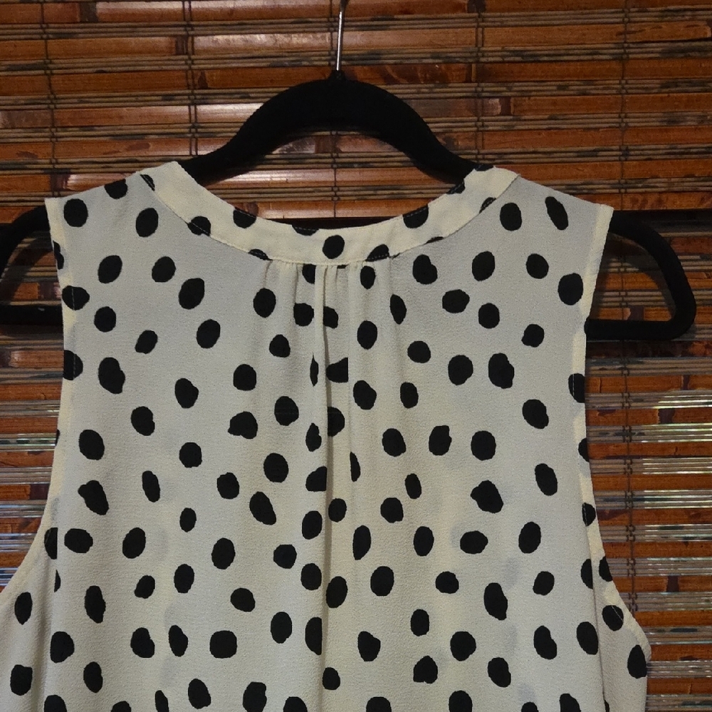 41 Hawthorn Sleeveless Blouse with Black Polka Dots - Picture 3 of 3